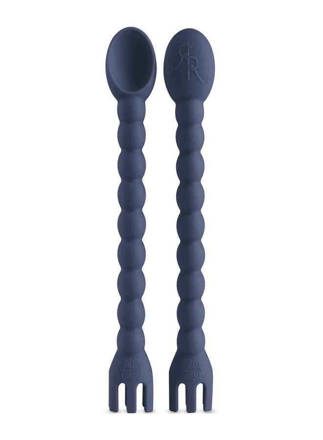 Ryan & Rose Cutie Tensils Baby Spoon and Fork [2 Pack] (Captain) - Image 1