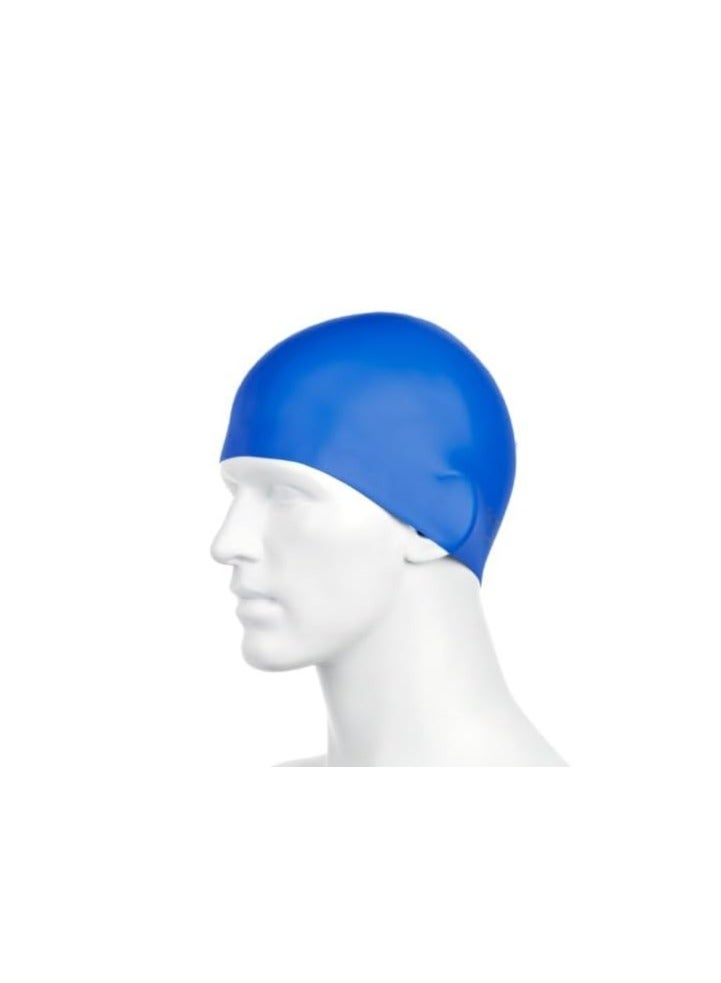 سبيدو قبعة سباحة سيبو من السيليكون للجنسين، باللون الأزرق النيون – معزولة، مقاس واحد - Image 4