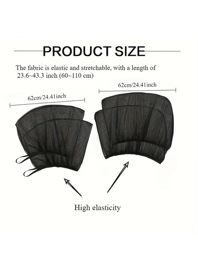 4Pcs Car Window Screens Front and Rear Sunshade for Sun Protection and Camping - Image 2