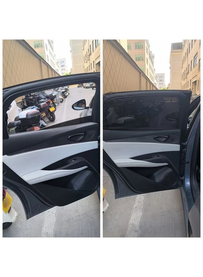4Pcs Car Window Screens Front and Rear Sunshade for Sun Protection and Camping - Image 4