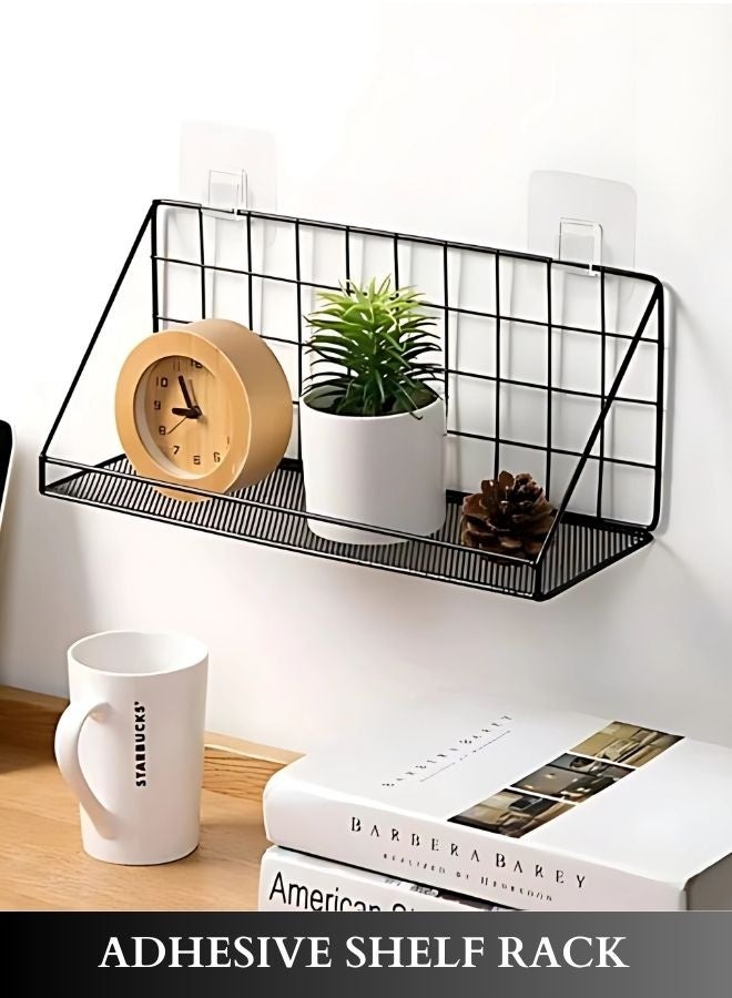 RACK STORE ADHESIVE BATHROOM RACK, BATHROOM SHELF, NON DRILL BATHROOM SHOWER CADDY, MESH TYPE BATHRO  - Image 1