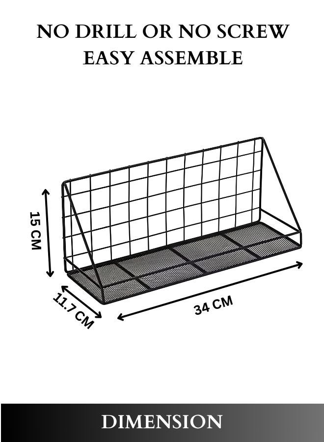 RACK STORE ADHESIVE BATHROOM RACK, BATHROOM SHELF, NON DRILL BATHROOM SHOWER CADDY, MESH TYPE BATHRO  - Image 2