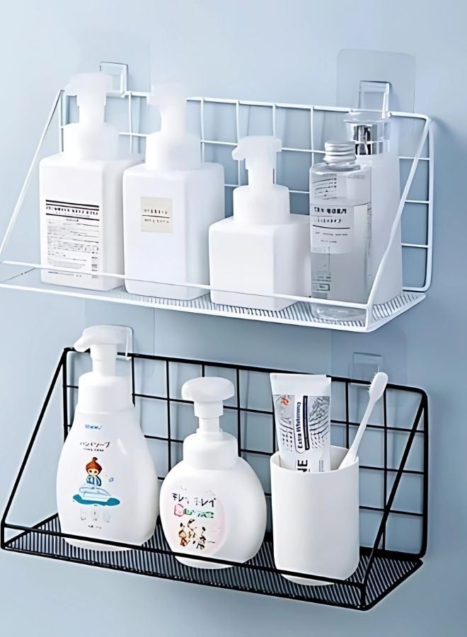 RACK STORE ADHESIVE BATHROOM RACK, BATHROOM SHELF, NON DRILL BATHROOM SHOWER CADDY, MESH TYPE BATHRO  - Image 3