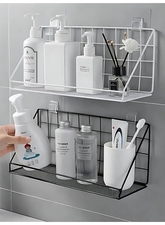 RACK STORE ADHESIVE BATHROOM RACK, BATHROOM SHELF, NON DRILL BATHROOM SHOWER CADDY, MESH TYPE BATHRO  - Image 5