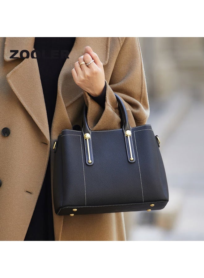 ZOOLER Zhuer Women's Handbag , Cowhide Tote Bag, Fashionable Commuter Bag, Ladies' Bag, Mom Bag, Qixi Gift For Wife - Image 1