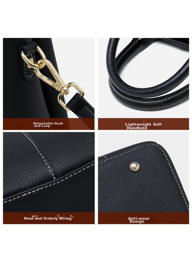 ZOOLER Zhuer Women's Handbag , Cowhide Tote Bag, Fashionable Commuter Bag, Ladies' Bag, Mom Bag, Qixi Gift For Wife - Image 3