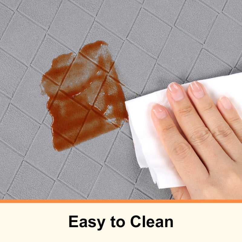 HEBE Anti Fatigue Kitchen Mats for Floor 3 Piece Set Non Slip Waterproof Comfort Standing Mat Runner for Home Office, Sink, Laundry - Image 5