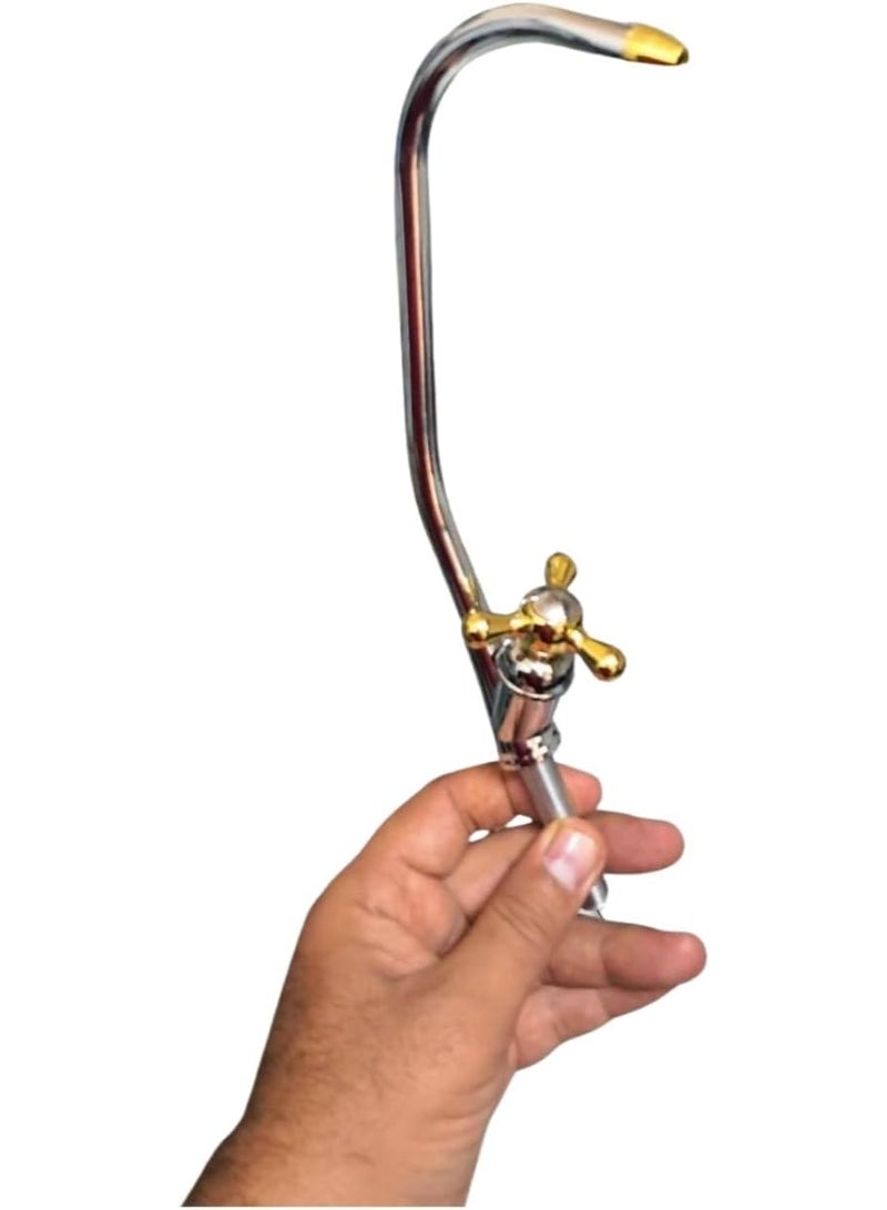 Stainless Steel Water Filter Faucet Rustproof with Gold Accents, Elegant Design High Quality