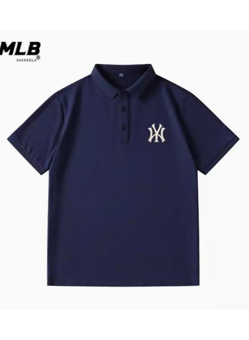 MLB New Fashionable and Casual MLB Ice Silk Polo Shirt 