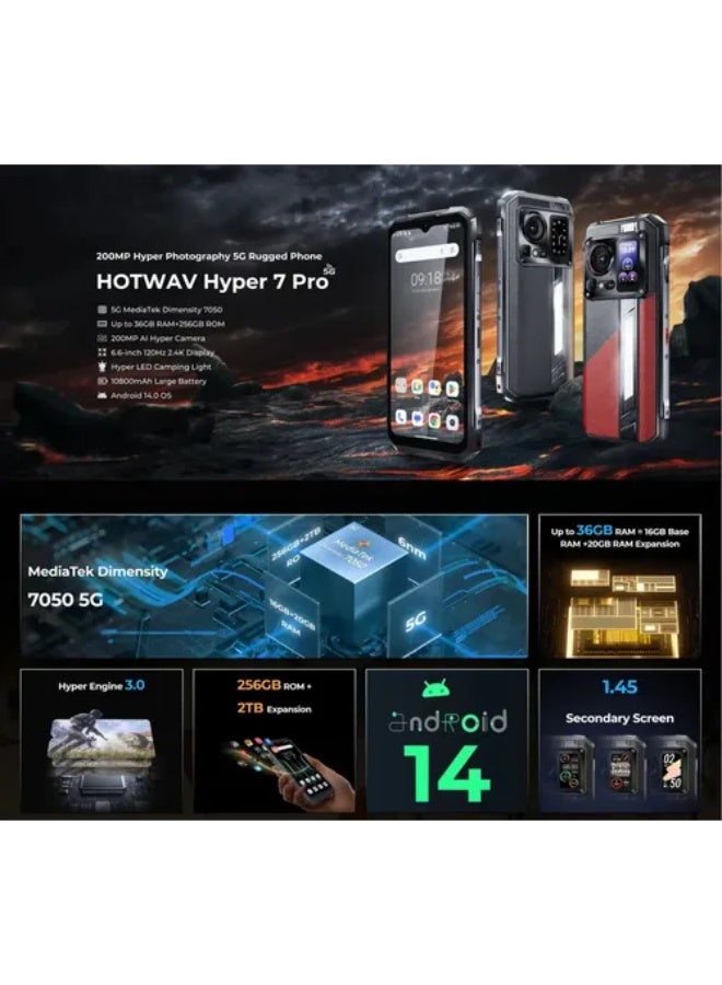 HOTWAV Hyper 7 Pro 5G Rugged Phone 16GB RAM (+ up to 20GB virtual RAM) and 256GB ROM - Image 5