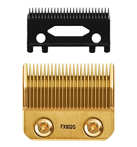 Manxrtod FX801R Replacement Blades Compatible with FX870/FXF880/FX810/FX825/FX673N Clippers, DLC Replacement Taper Blades for FX Clipper Blades, Silver - Image 1