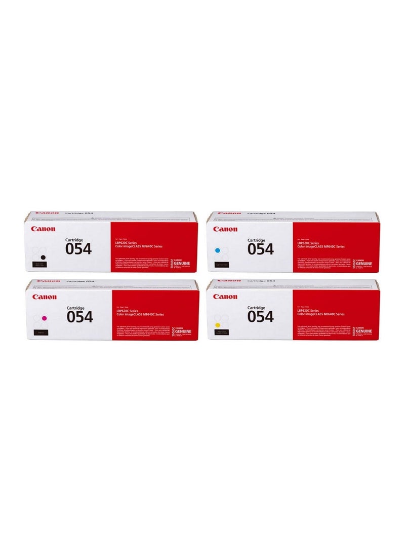 Canon Genuine 054 Complete 4-Color Toner Cartridge Set (CRG-054) Yellow, Cyan, Magenta, Black - Image 1