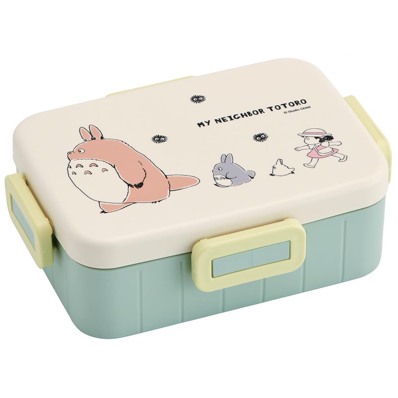Skater My Neighbor Totoro Bento Lunch Box (21.98oz) Cute Lunch Carrier with Secure 4-Point Locking Lid - Authentic Japanese Design - Durable, Microwave and Dishwasher Safe - Marching Totoro - Image 1
