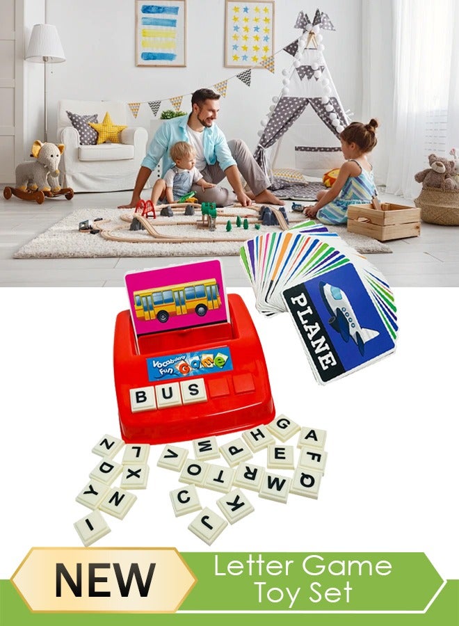 Loquat Toddler Game Toy Set,30-Piece Word Cards Matching Letter Game Toy Set great with Early childhood education and learning for Toddlers Kids Boys Girls Ages 3+  - Image 1