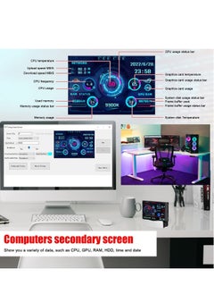 Generic 3.5 inch IPS USB Mini Screen AIDA64 PC CPU RAM HDD Temp Monitor Portable, Mini Monitor Sensor Panel Temperature Display Type C Sub Screen  - Image 4
