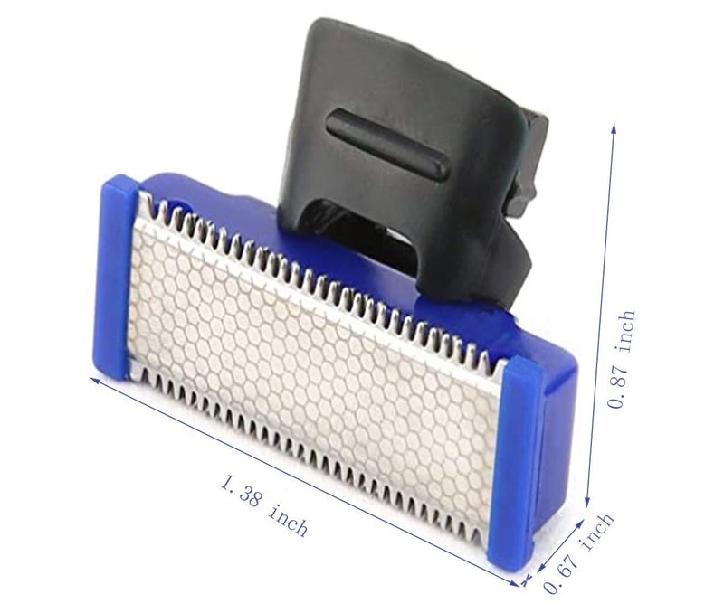 VINI Replacement Head for Old Version of Microtouch Solo Mens Shaver Electric Micro Trimmer (3 Razor Blade & 1 Clean Brush & 1 USB Charger Cable) - Image 3