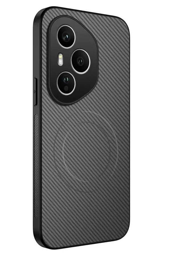for  Honor 400 Pro Case  ,  Premium Twill Texture Magnetic Case, Raised Camera Lens Protection，Military Grade，Fashion Shockproof  Honor 400 Pro  Cover，Comfortable Touch，Gray - Image 1