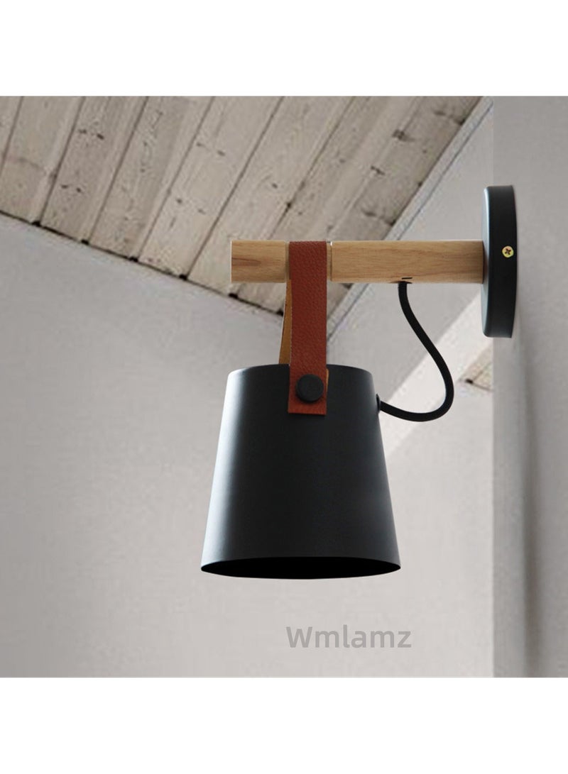 Wmlamz 2pcs Battery Operated Black Wall Lights With Remote, Non Hardwired Study Porch Stair Bedroom Lamps - Image 3