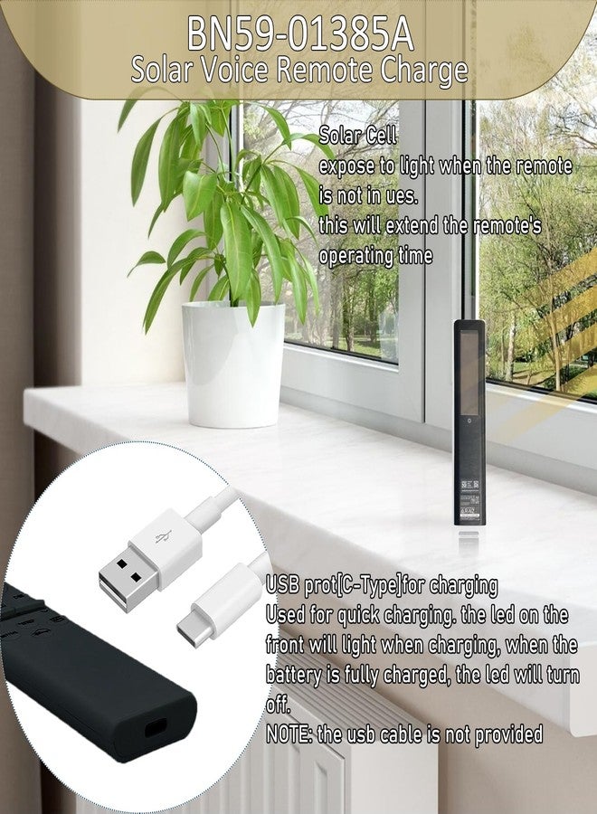 Bxmgr BN59-01385A Solar Voice Remote Control Compatible with Samsung - Image 4