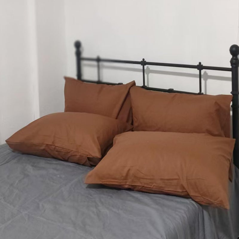 LEISUREWEEK Premium Queen Pillowcases 4 Pack - Coffee Standard - Ultra Soft 1800 Thread Count Microfiber- Double Brushed - Allergies Free - Wrinkle Resistant Pillowcase - Image 1