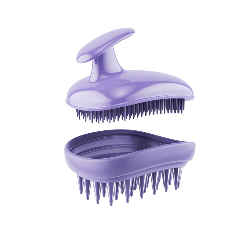 Rebex 2-in-1 Scalp Massager Shampoo Brush,Scalp Scrubber, Exfoliator Brush for Removing Dandruff & Hair Growth,Detangling Scrubber for Wet or Dry Hair - for All Hair Types(Purple) - Image 1