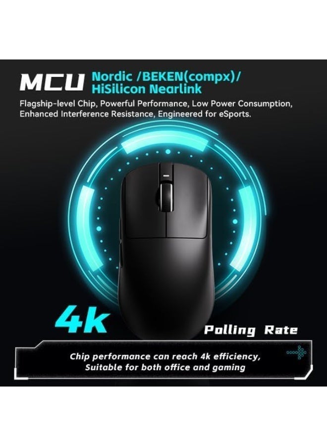 VXE ATK VX R1 Pro Wireless Gaming Mouse – Ultra-Lightweight (48–55 g), PixArt PAW3395/3395 SE Sensor, Adjustable DPI up to 26,000 (R1 Pro, White) - Image 5