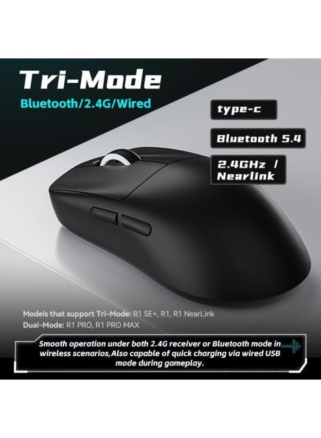 VXE ATK VX R1 Pro Wireless Gaming Mouse – Ultra-Lightweight (48–55 g), PixArt PAW3395/3395 SE Sensor, Adjustable DPI up to 26,000 (R1 Pro, White) - Image 3