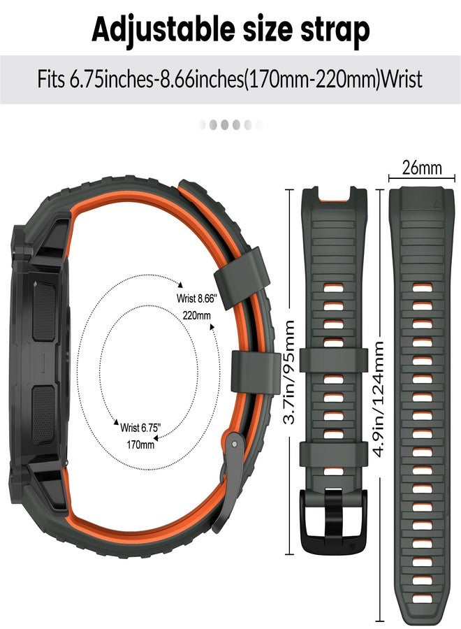 MYSNBKN Compatible with Garmin Instinct 2X Band,Adjustable Soft Silicone Replacement Sport Watch Wristband Strap for Garmin Instinct 2X/Solar/Tactical - Image 3