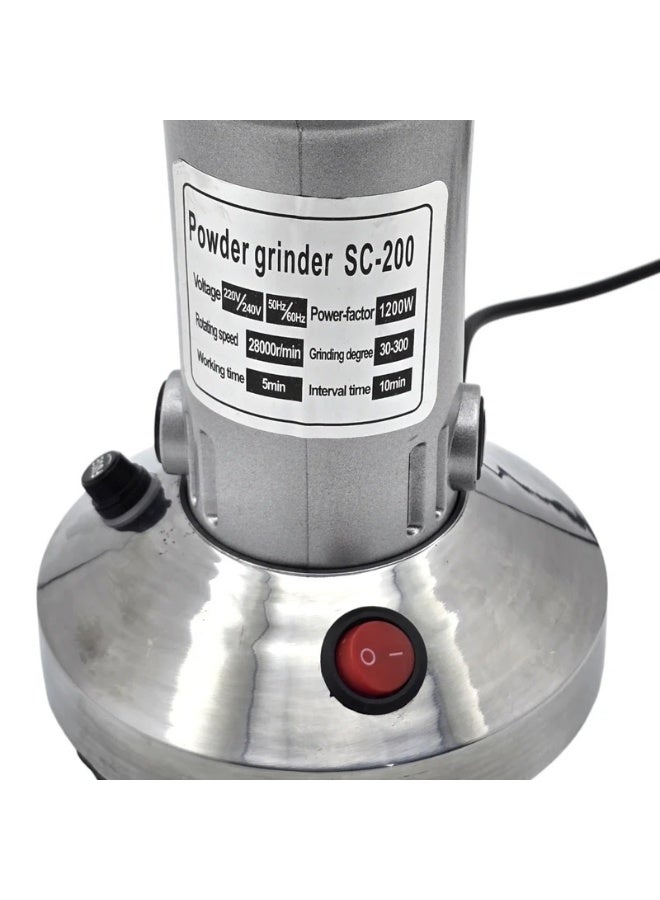 مطحنة حبوب كهربائية عالية السرعة - مطحنة توابل احترافية بقوة 1200 واط، مطحنة من الفولاذ المقاوم للصدأ الغذائي للأعشاب والقهوة والحبوب - Image 1