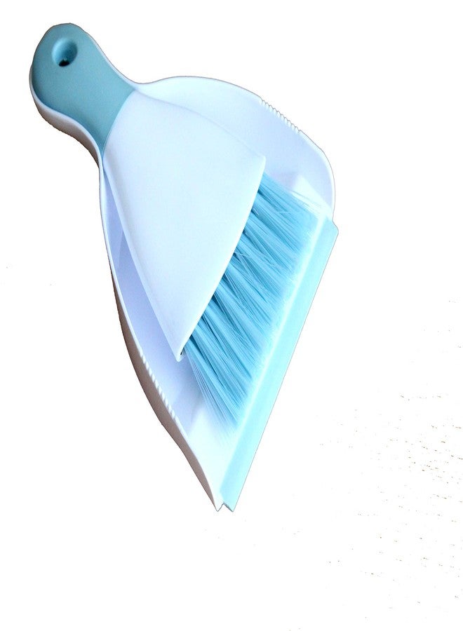 Xifando Mini Cleaning Brush with Dustpan Set,Plastic Mini Broom and Dustpan,Desktop Cleaning Set (Blue) - Image 1