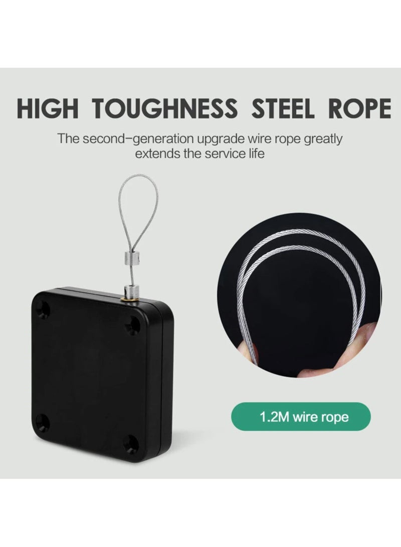 ترجمة إلى العربية: غلَّاق تلقائي بواسطة جهاز استشعار، غلَّاق باب قابل للتعديل بدون ثقوب، موقف سطحي للأبواب يغلق تلقائيًا. - Image 5