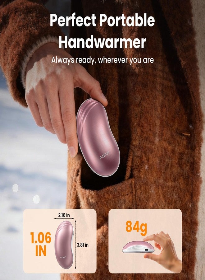 FZIFZI Hand Warmers, Pink Hand Warmers Rechargeable with Stress Relief Design, 2 Pack 6000mAh Magnetic Handwarmers Reusable Pocket Heater for Hunting, Hiking, Camping, Golf, Women, Men, Gifts - Image 5