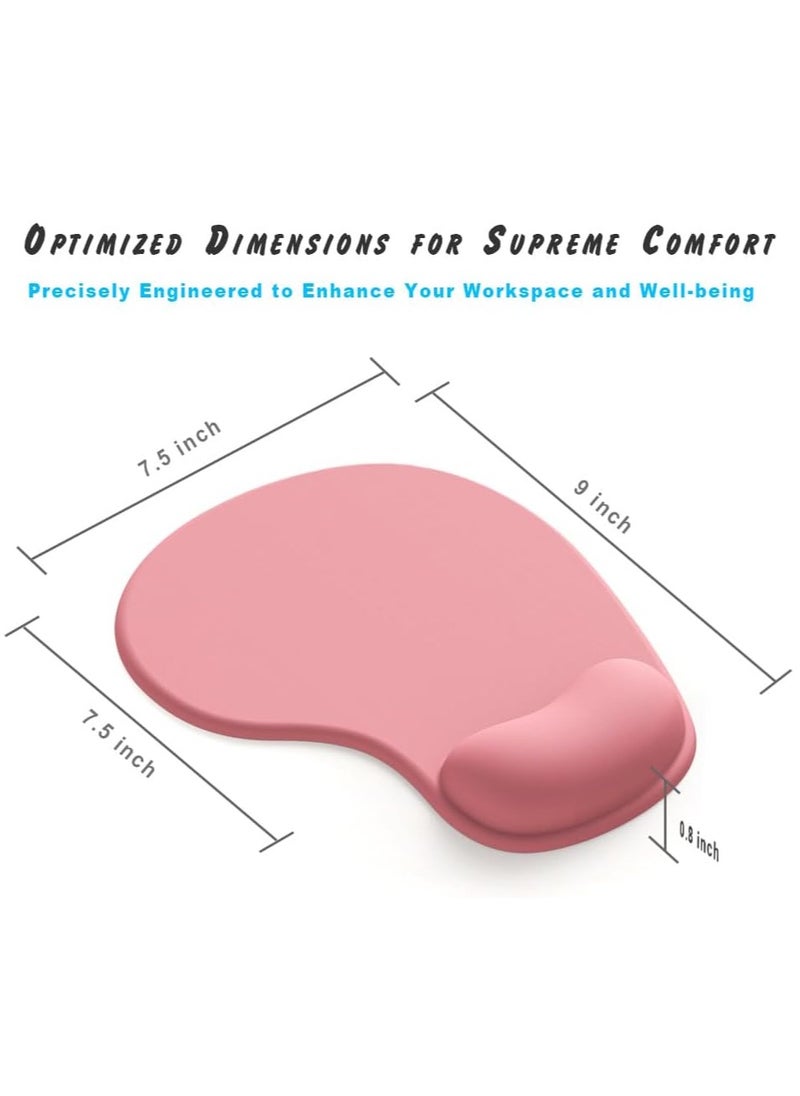 Bukela - Office Mousepad with Gel Wrist Support - Ergonomic Gaming Desktop Mouse Pad Wrist Rest - Design Gamepad Mat Rubber Base for Laptop Computer -Silicone Non-Slip Special-Textured Surface - Image 1