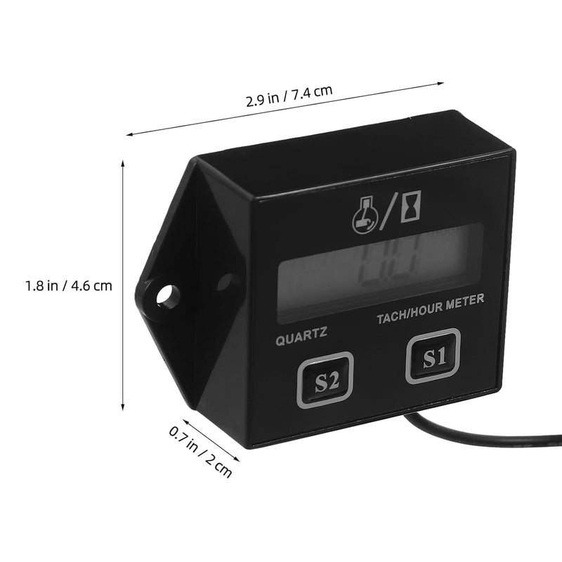 Healeved Digital Tachometer Speedometer Meter for Small Engines, Lawn Mower, Chainsaw with Electronic Gauge and Timer for Gasoline Motors - Image 2