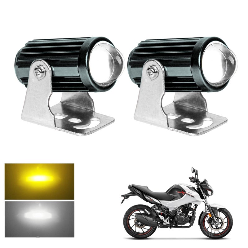 Asryd LED Motorcycle Driving Spot Lights 20W 6000K + 3800K Dual Light Color Off Road Light LED Fog Light (Pack of 2) For Hero Xtreme 160R - Image 4