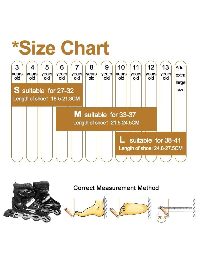 Gonice - Inline Skate for Kids Adults Adjustable Size Roller Skates with Full Light Up Wheels, Flashing Roller Blades Single Row Roller Skates Outdoor Indoor Skate Shoes for Teens Youth Children Beginner Sport - Image 1
