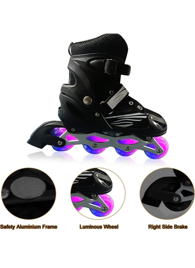 Gonice - Inline Skate for Kids Adults Adjustable Size Roller Skates with Full Light Up Wheels, Flashing Roller Blades Single Row Roller Skates Outdoor Indoor Skate Shoes for Teens Youth Children Beginner Sport - Image 1