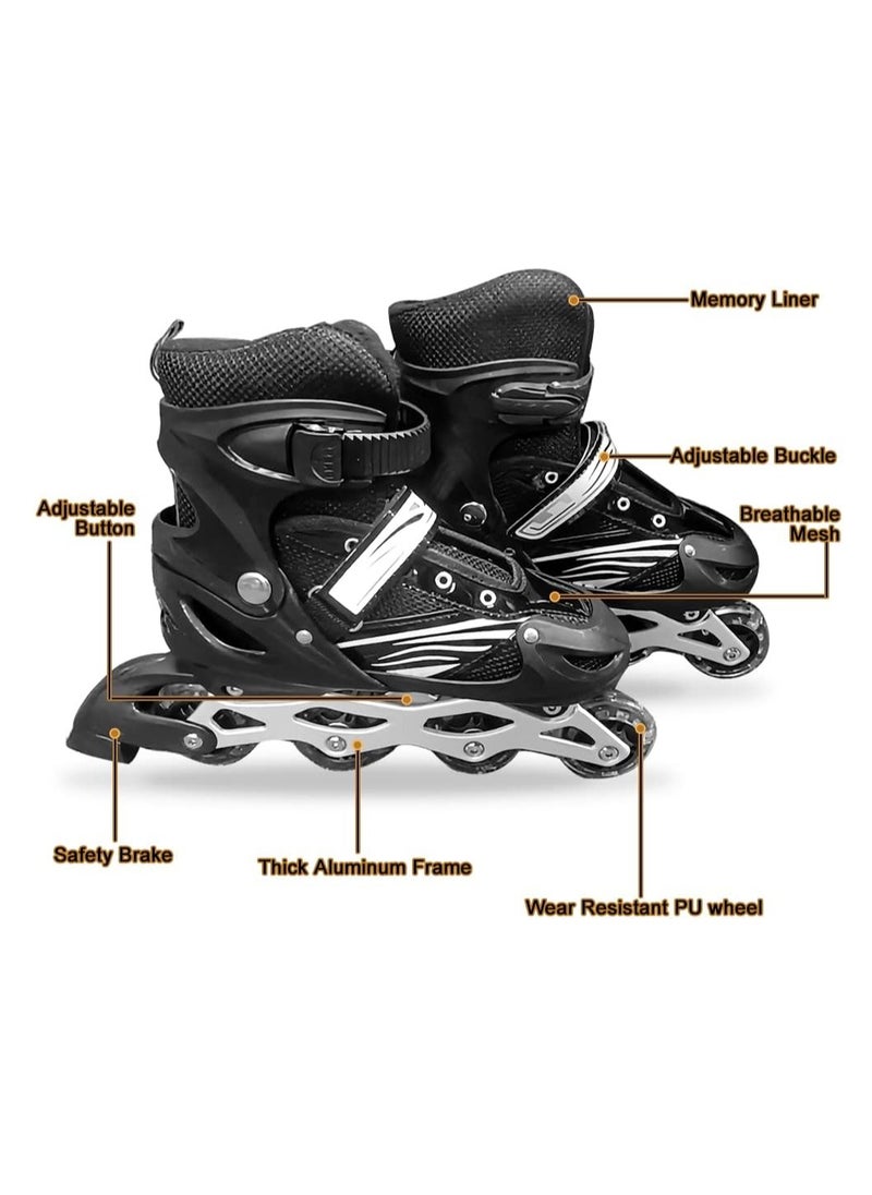 Gonice - Inline Skate for Kids Adults Adjustable Size Roller Skates with Full Light Up Wheels, Flashing Roller Blades Single Row Roller Skates Outdoor Indoor Skate Shoes for Teens Youth Children Beginner Sport - Image 1