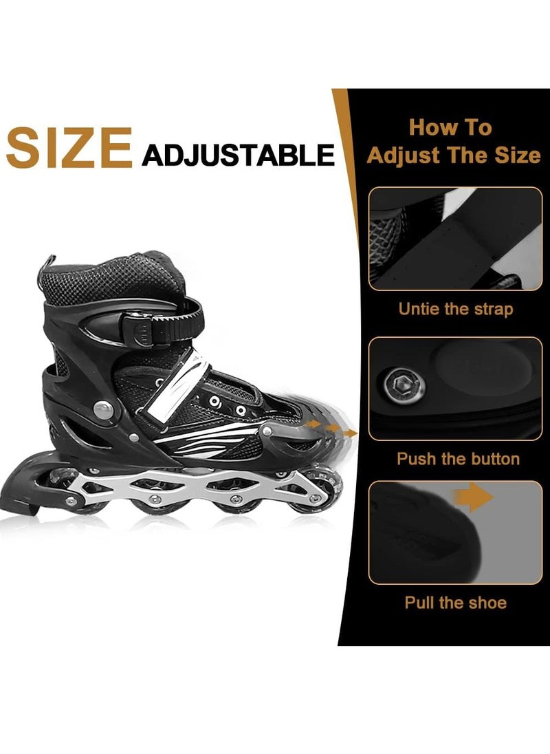 Gonice - Inline Skate for Kids Adults Adjustable Size Roller Skates with Full Light Up Wheels, Flashing Roller Blades Single Row Roller Skates Outdoor Indoor Skate Shoes for Teens Youth Children Beginner Sport - Image 1