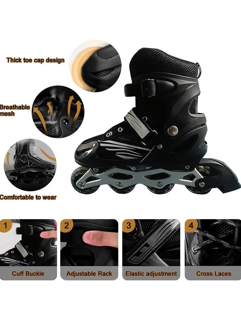 Gonice - Inline Skate for Kids Adults Adjustable Size Roller Skates with Full Light Up Wheels, Flashing Roller Blades Single Row Roller Skates Outdoor Indoor Skate Shoes for Teens Youth Children Beginner Sport - Image 1