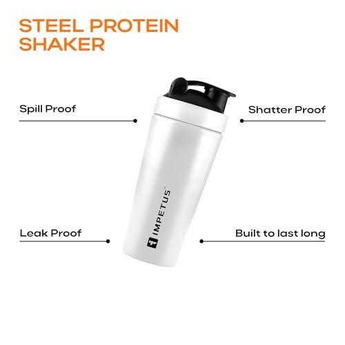 IMPETUS Stainless Steel Protein Shaker for Gym 750ml, Sipper Bottle, Workout Accessories for Men - Image 4