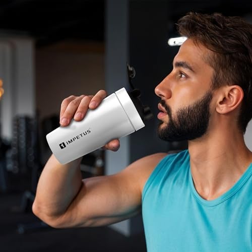 IMPETUS Stainless Steel Protein Shaker for Gym 750ml, Sipper Bottle, Workout Accessories for Men - Image 3