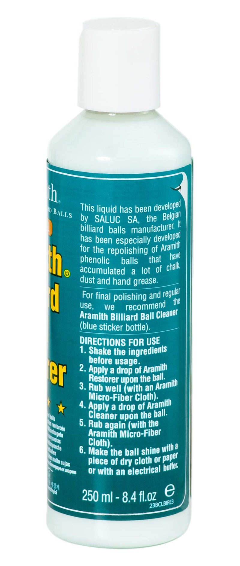 Aramith Bundle of 3 Items Billiard Ball Cleaner, Billiard Ball Restorer 8.4 fl.oz. Bottles Microfibre Cloth - Image 4