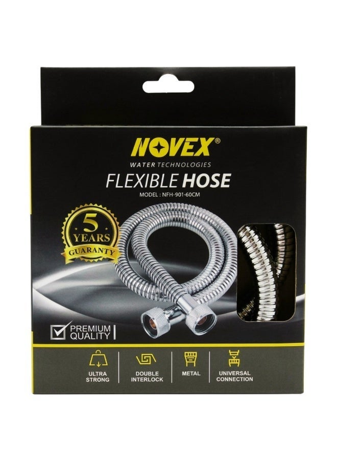 NOVEX NFH-901-60CM – “Flex Strong. Flow Smooth.” Premium Stainless Steel Shower Hose | Leak-Proof | Universal Fit - Image 1