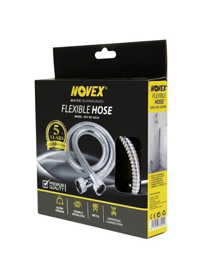 NOVEX NFH-901-60CM – “Flex Strong. Flow Smooth.” Premium Stainless Steel Shower Hose | Leak-Proof | Universal Fit - Image 4
