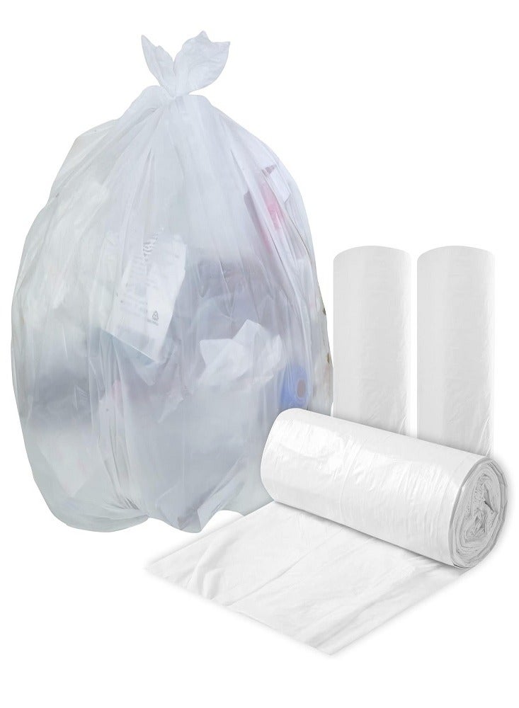 30-Piece Garbage Bag White 46 x 52CM, Trash Bag Dustbin Bag Waste Bag Home Bag Strong - Image 1