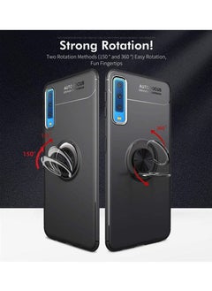 VINSOC Magnetic Car Mount Dedicated Cover With finger Ring Holder Casefor Samsung Galaxy A70 Blue  - Image 5