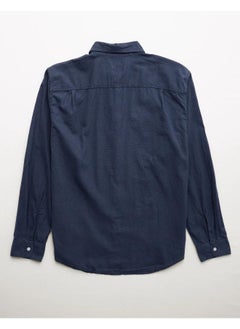 American Eagle AE Long-Sleeve Linen-Blend Button-Up Shirt  - Image 2