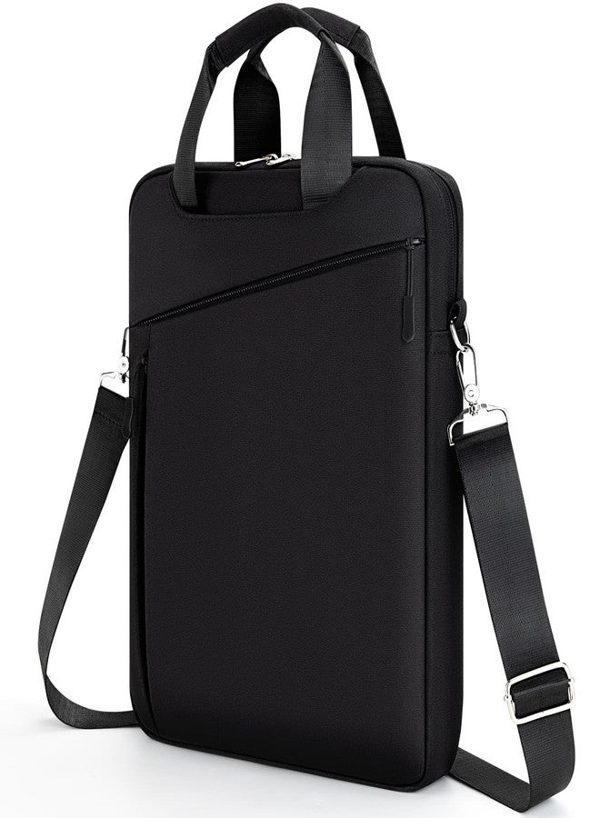 MicaYoung Laptop Case Shoulder Sleeve Bag Compatible with 14" MacBook Pro M5 M4 M3 M2 M1/13.6" MacBook air M4 M3 M2/13 MacBook Neo, Chromebook Notebook Portable Carrying Messenger Computer Bag, Black - Image 1