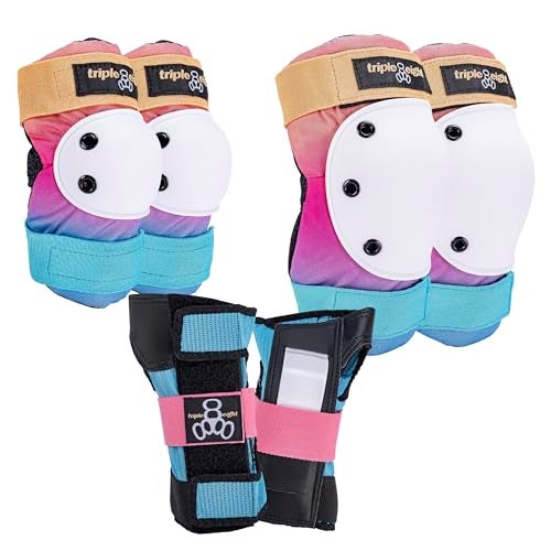 Triple Eight Saver Series 3Pack Pad Set Ideal for Skateboarding Inline Skating Roller Skating and Biking - Image 1